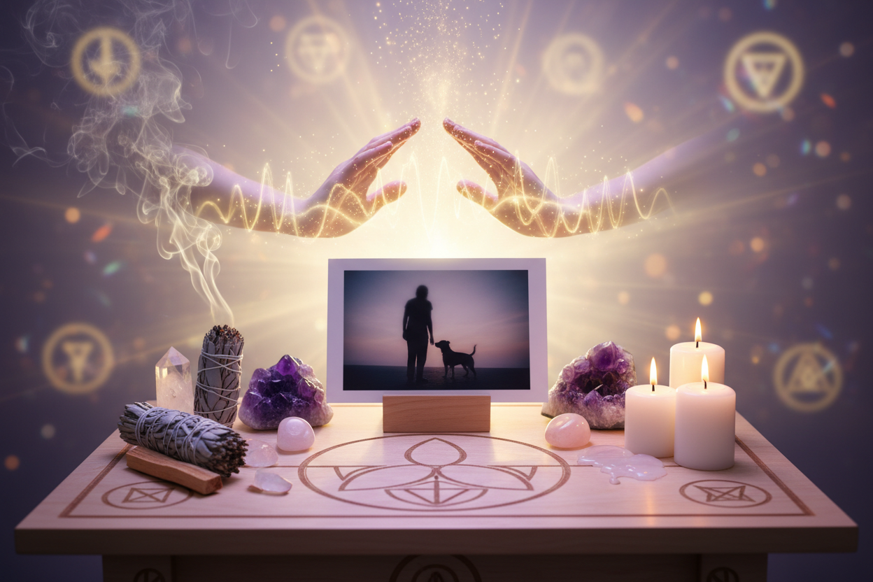 Travail énergétique sur photo d'une personne ou animal